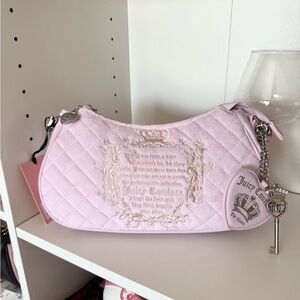 Juicy Couture “Tale” Pastel Lilac Quilted Shoulder Bag